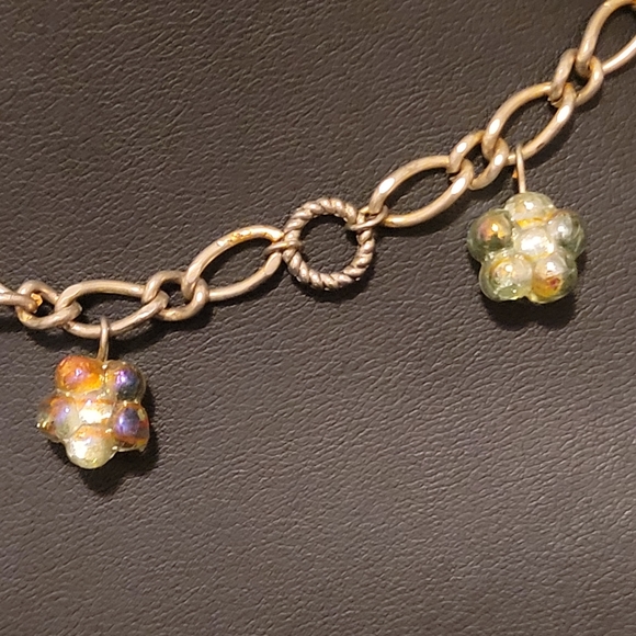 Estate Glass Flowers Beaded Necklace - Picture 3 of 4
